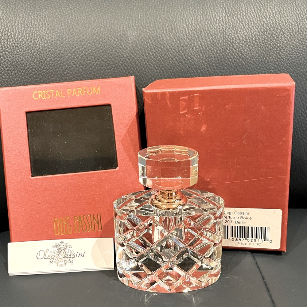 Vintage Oleg Cassini Crystal Perfume Bottle